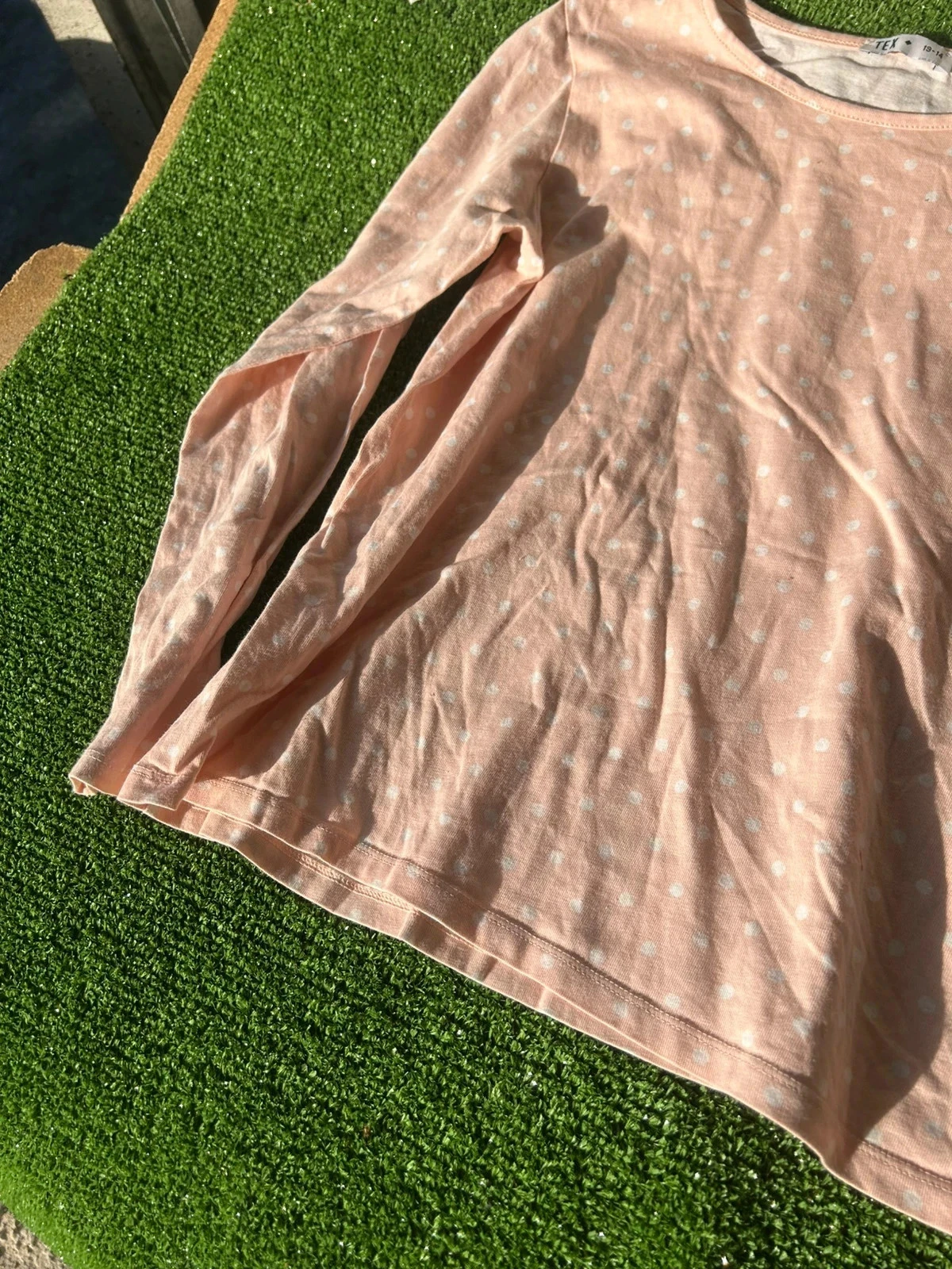 Pink TEX patterned sweatshirt in white – photo 4